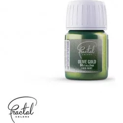 Flüssige metallische Farbe Fractal - Olive Gold (30 ml)