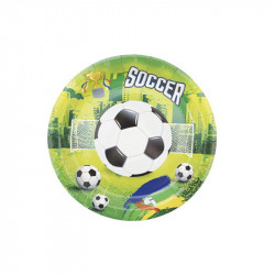 Pappellteller Fußball 23 cm 10 Stück