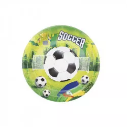 Pappellteller Fußball 23 cm 10 Stück