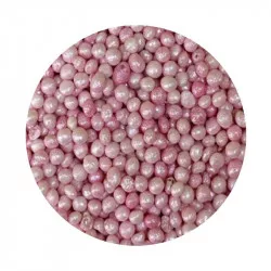 Zucker-Rock Achat Perlen rosa schillernd 7 mm 1 kg