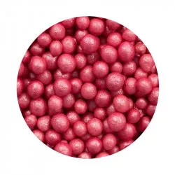 Zucker-Reis-Perlen dunkelrosa 7 mm 1 kg