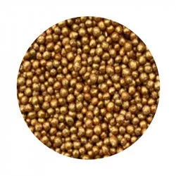 Goldene metallische Zuckerkristalle Perlen 2 mm, 1 kg