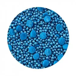 Zuckerglasur, metallic-blau konfetti 1 kg