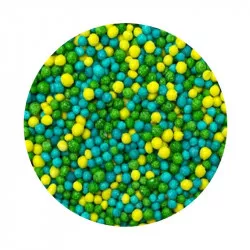 Zuckerwachs-Scheibe blau-grün-gelb 1 kg