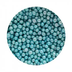 Zucker-Reis-Perlen blau schillernd 5mm 1kg