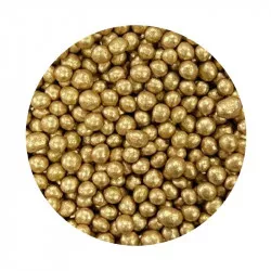 Zucker-Reis-Perlen goldfarben 5 mm 1 kg