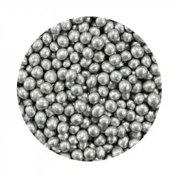 Zucker-Reis-Perlen silbern 5mm 1kg