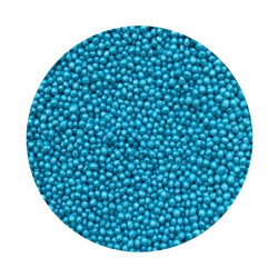 Blau glänzende Zuckerperlen hell metallisch 2 mm 1 kg