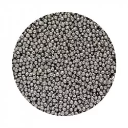 Süßperlen silbermetallisch 2 mm 1 kg