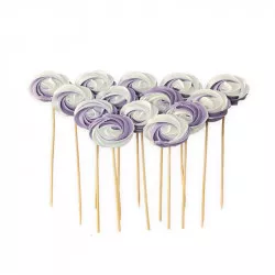 Zuckerzucker-Lutscher weiß-lila 12 Stk