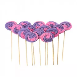 Zuckerlutscher pink-violett 12 Stück