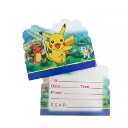 Einladung zum Geburtstag 10er Pokémon Pikachu