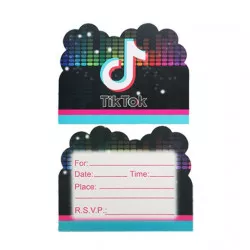 Einladung zum Geburtstag 10 Stück Tik Tok
