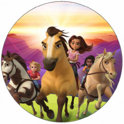 Essbares Pferdepapier Spirit beim Reiten 19,5 cm