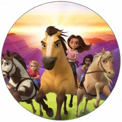 Essbares Pferdepapier Spirit beim Reiten 19,5 cm