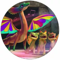 Essbares Papier Drachenretter singende Drachen 19,5 cm
