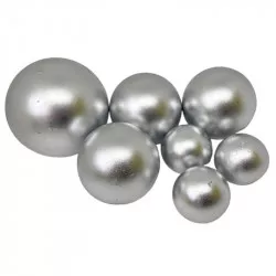 Schokoladenkugeln 7 Stk super silbern