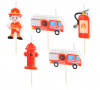 Satz Geburtstagskerzen 5 St firefighting-Helden