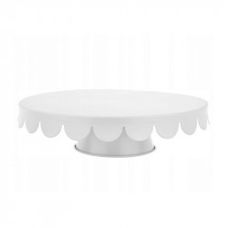 Blech-Tortenständer weiß 28 x 7,6 cm