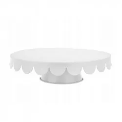 Blech-Tortenständer weiß 28 x 7,6 cm