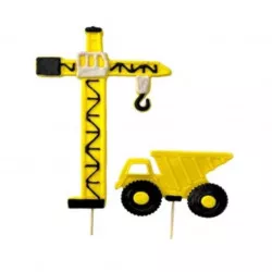 Zucker-Figurchen-Zeiger Baufahrer 17x2 cm
