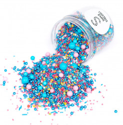 Süßes Verzierung bunte Sternchen und Perlen 90 g