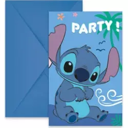 Einladung zur Party Stitch 6 Stück