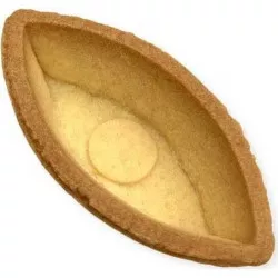 Törtchenförmchen Bootform Butter glatt hell 6,7 cm (24 Stück)