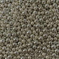 Zuckerguss mit silbernen Perlen Mix 80g