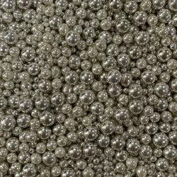 Zuckerguss mit silbernen Perlen Mix 80g