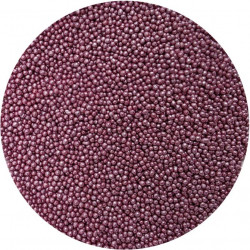 Zuckerperlen metallisch dunkelrosa 2mm 80g