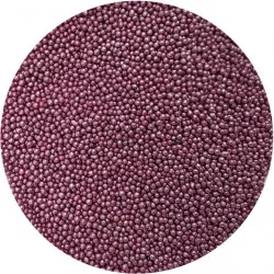 Zuckerperlen metallisch dunkelrosa 2mm 80g