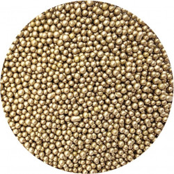 Zuckerperlen metallisch Gold I. 3-4mm 80g