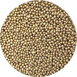 Zuckerperlen metallisch Gold I. 3-4mm 80g