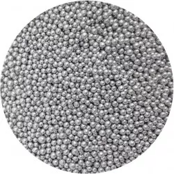 Zuckerperlen metallisch silbern 3-4 mm 80 g