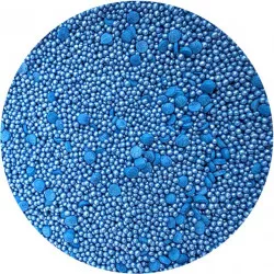 Zuckerglasur Metallisch Blaue konfetti Mischung 80 g