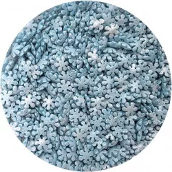 Zuckerglasur blaue Schneeflocken 80g