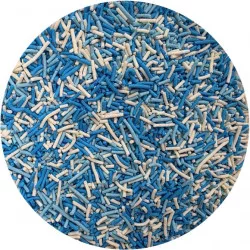 Zuckerverzierung Stäbchen blau-weiß Mix 80 g