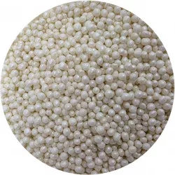 Zuckerreisperlen weiße Perlmuttfarbene 3-4mm 80g