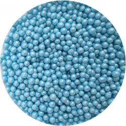Zucker-Reis-Perlen blaues Perlmutt 5 mm 80 g