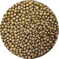 Zucker-Reis-Perlen goldfarben 5 mm 80 g