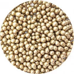 Zucker-Reis-Perlen goldfarben 7 mm 80 g
