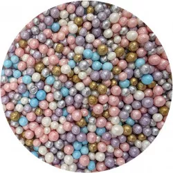 Zucker-Reis-Perlen Pastellmix 5mm 80g