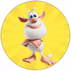 Essbares Papier Booba mit gelbem Hintergrund 19,5 cm