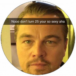 Essbares Papier Leonardo DiCaprio Nein, dreh dich nicht um 25, du bist so ... 19,5 cm