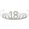 Nicht essbare Dekoration Metall Krone silbern mit der Nummer 18