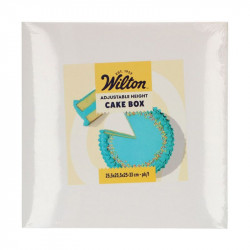 Tortenkarton weiß 25,5x25,5x25-33 cm