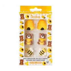 Honig-Zucker-Dekoration 6 Stücke