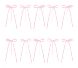 Drahtstift Schleife rosa 10 Stück