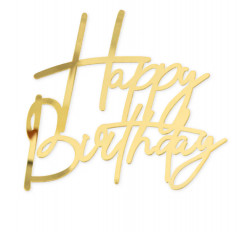 Happy Birthday goldener 12,5x12 cm Zápich